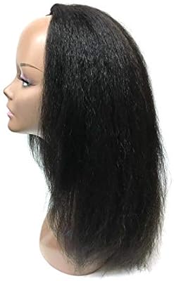 Amazon Com Real Natural Hair Half Wig Coarse Yaki Kinky Straight