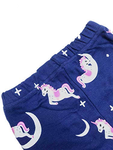 Girls Chirstmas Unicorn Pajamas Sleepwears 2pcs Long Sleeves Tops Pjs Nightwear + Pants Sets for Toddler Kid Size 5-6 Years 6T