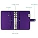 A6 Planner Binder Personal Organizer, 6-Ring Loose Leaf Binder Journal, Refillable 6 Round Ring Binder Cover for A6 Filler Paper, Removable Notebook Spiral Binder with Snap Button,Dark Purple
