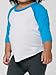 American Apparel Infant Poly-Cotton 3/4 Sleeve Raglan - White/Navy / 6-12M