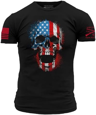 Tcombo Ghost Skull - Badass Skeleton Men's T-Shirt (Black, Small