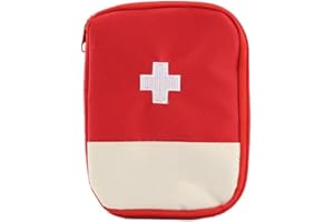 Portable Medical Travel Bag Empty Medicine Storage Bag Mini First Aid Pouch for Home or Camping (Red) S travel emergency surv