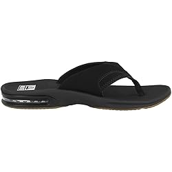 Reef Men's Sandals, Fanning, Black/Silver, 12