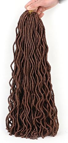 Wavy Faux Locs Crochet Braids Hair 20" 6packs Curly Soft Dread Locks Havana Mambo Twist Hair Xtrend Hair (30#, 6packs/Lot)