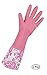 Cleanbear Rubber Latex Cleaning Gloves, 15 Inches (pink 1 pair)