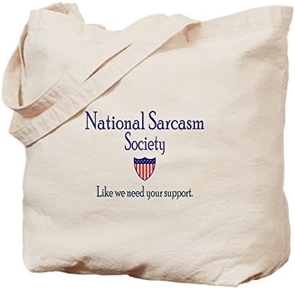 IrmaPetty National Sarcasm Society - Natural Canvas Tote Bag, Cloth Shopping Bag