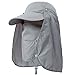 LC-dolida Fishing Hat 360°UV Protection Sun Hat, UPF 50+ Summer Men Women Sun Visor Cap Folding Removable Neck Face Mask Head Flap Cover for Hiking Gardening Beach Camping Boating Outdoor Activities