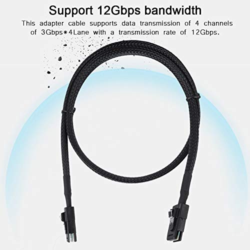 CableDeconn 0.7M Internal Mini SAS 36-Pin to SFF-8087 Cable - Black - Thumbnail 2