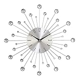 Deco 79 Glam Metal Abstract Wall Clock, 15" x 2" x