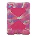 ACEGUARDER Apple Ipad Mini 2 Mini 1&2 Case Waterproof Rainproof Shockproof Kids Proof Case for Ipad Mini 2 Mini 1&2(Gifts Outdoor Carabiner + Whistle + Handwritten Touch Pen)(PINK CAMO ROSE)