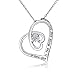 Birsppy Sterling Silver I Love You to the Moon and Back Pendant Necklace Gifts for Her, Women, Friendship, 18