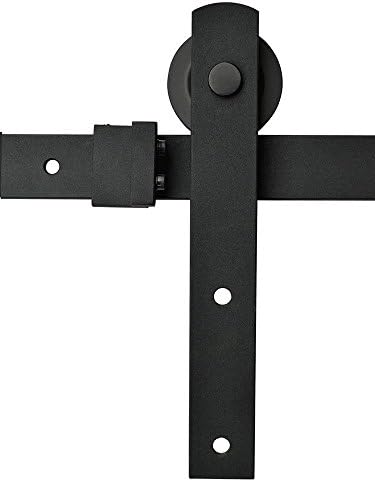 Goldlion GL New Black American Country Style Sliding Door Hardware Track Set (6.6 Ft)