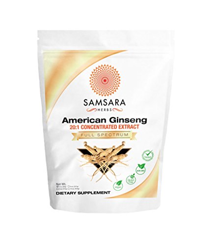 American Ginseng Extract Powder (2oz/57g) 20:1 Concentrated Extract - Energy, Stamina, Anti-Aging