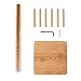 cuteadoy Mug Rack Tree, Removable Bamboo Mug Stand, Storage Coffee Tea Cup Organizer Hanger Holder with 6 Hooks