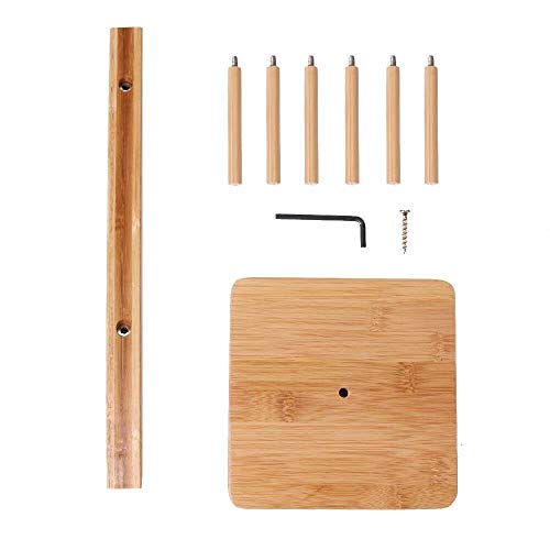 Cuteadoy Mug Rack Tree, Removable Bamboo Mug Stand, Storage Coffee Tea Cup Organizer Hanger Holder with 6 Hooks