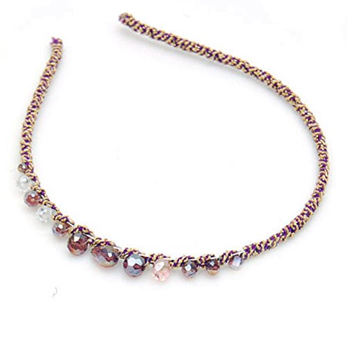 Casualfashion 6Pcs Sparkly Girls Women Rhinestone Headbands Beaded Crystal Hair Band