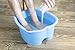 DRESHah XLarge Blue Foot Bath Tub - Thick Sturdy Plastic Pedicure Spa and Massage for Soaking Feet, Toenails, and Ankles with Epsom Salts or Essential Oils. Helps with Callus, Fungus and Dead Skin
