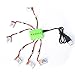Noiposi 6PCS Upgraded 3.7V 150MAH Battery with X6 Charger Conversion Cable for JJRC H36 Eachine E010 GoolRC T36 NIHUI NH010