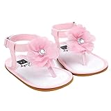 Voberry Baby Infant Girls Flower Pearl Princess Sandals Soft Sole First Walker Crib Shoes (0~6 Month, Pink)
