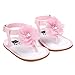 Voberry Baby Infant Girls Flower Pearl Princess Sandals Soft Sole First Walker Crib Shoes (0~6 Month, Pink)