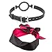 Open Mouth Gag O-Ring Gag Adjustable Strap& Blindfold Satin Eye Mask