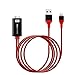 Lightning to HDMI Adapter Cable, Wesoo Lightning Digital AV to HDMI 1080P Cable for iPhone,iPad,iPod Models(Plug and Play)