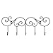 MyGift Wall Mounted Black Metal Coat Rack with 5 Hooks and Decorative Scrollwork Design, Hanging Home Decor Entryway Storage Hooks for Hats, Jackets, Lanyards, Dog Leash