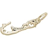 10k Yellow Gold Bermuda Charm, Charms for Bracelets