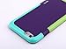 iPhone 7 Case, ULAK Colorful Series Slim Hybrid Dual Layer Scratch Resistant Hard Back Cover Shock Absorbent TPU Bumper Case for Apple iPhone 7 4.7 inch Blue + Green