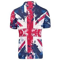 HUGS IDEA British Flag Print Short Sleeve Shirts