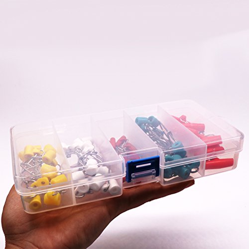 SUPERTHEO Fishing Swivels Duo Lock Line Sinker Slides Hook Shank Clip Connector Swivels Pack of 50pcs