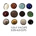 CYS EXCEL Red Glass Flat Marble Beads Gemstone Vase Fillers (5 LBS, Approx. 7.5 Cups) | Multiple Color Choices Flat Aquarium Marble Bead Stones | Decorative Mosaic Glass Gem Pebbles
