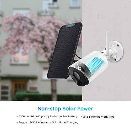 Solar WiFi Camera Security Outdoor, 100% Wire-Free, Wireless Battery Powered, 1080p, 2-Way Talk, Night Vision, PIR… - Image 3