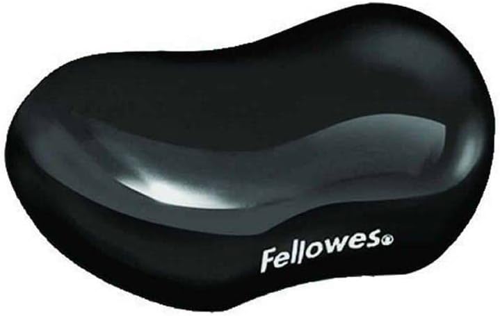 Gel Crystals - Reposamuñecas flexible ergonómico, color negro