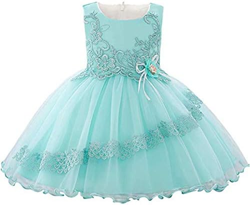 Baby Dress for Baby Girls lace Ruffled Princess Wedding Pageant Dresses Formal
