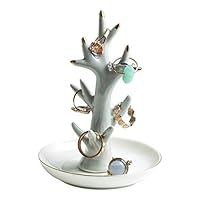 WANYA Ceramic Ring Holder Jewelry Decor Organizer, Tree Dish