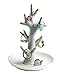 WANYA Ceramic Ring Holder Jewelry Decor Organizer, Tree Dish, White&Gold