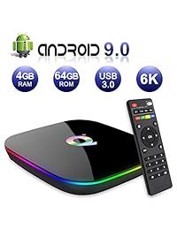 2019 Q Plus Android 8.1 TV Box 4GB RAM 64GB ROM H6 Quadcore Mali T720MP2 WiFi 2.4GHz Soporte 6K H.265 HDMI 2.0 Ethernet RJ 45