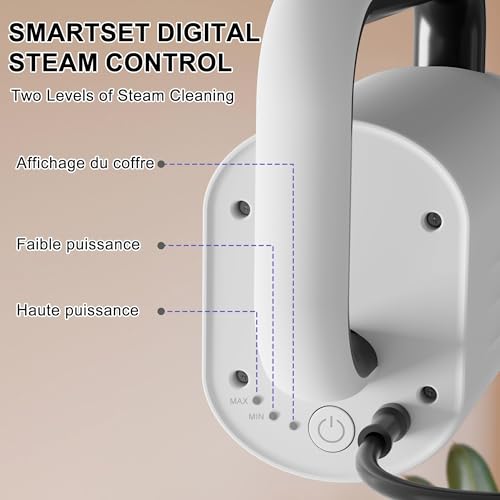 Vidattx Steam Cleaner, Multifunction Steam Cleaner, 8 in 1, 1500 W, Removes 99.9% of Viruses and Bacteria, Steam Cleaner ECO Without Detergents, Glass Cleaner, Sofa Steam Cleaner