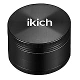 IKICH Spice Herb Grinder, 4 Piece 2" Grinder with Pollen Scraper, 4-in-1 Premium Zinc Alloy Spice Herb Grinder with Razor-sharp Teeth and Pollen Catcher