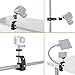 UTEBIT C-Clamp with Tripod Head, Aluminum Desk Clamps Set with 1/4 Thread Hole, 360 Degree Rotation mini Ball Head with 1/4