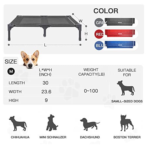 SUDDUS Elevated Dog beds Waterproof Outdoor, Portable Raised Dog Bed, Dog Bed Off The Floor, Dog