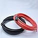 JYFT 10AWG(6mm²) Solar Extension Cable with MC4 Female and Male Connector (30FT Red + 30FT Black)