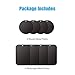WixGear Metal Plates (8 Pack) with Adhesive for Magnetic Cradle-Less Mount - 4 Rectangle and 4 Round (Compatible with Magnetic Mounts) (Black)