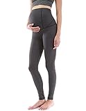 PattyBoutik Mama Shaping Series Maternity Legging Yoga Pants (Heather Dark Gray M)