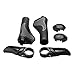 SIENOC Bike Grips | The Comfiest Bicycle Handlebar Rubber Grips with Anti-slip Contoured Design and Aluminum Alloy Inner Ring Clamps (Black 2)