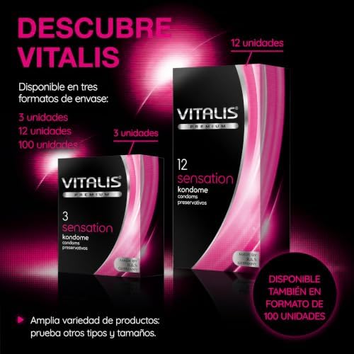 sensation, pack de 12 condones, 12 unidades
