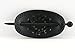 Leather With Wood Slide Stick Oval Hair Pin Barrette (Black)