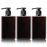Brown Plastic Pump Bottles, Suream 3 Packs