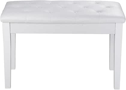 Banco de piano de piel para concierto de madera maciza con teclado